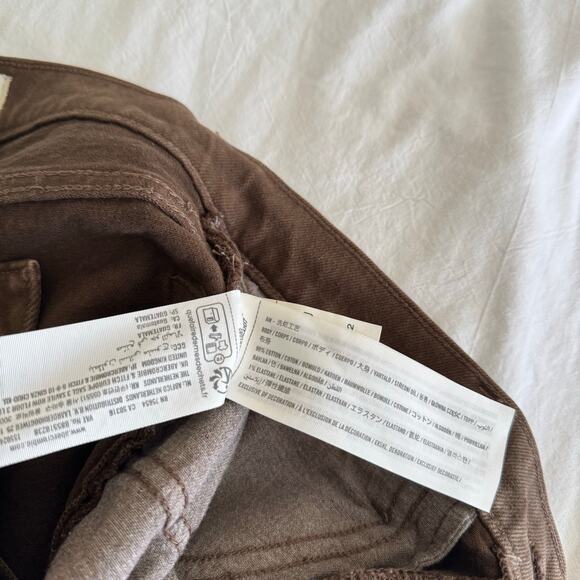 Abercrombie & Fitch Women's Brown 90's Straight Ultra-High Rise Raw Hem Jean 26R - Picture 8 of 8